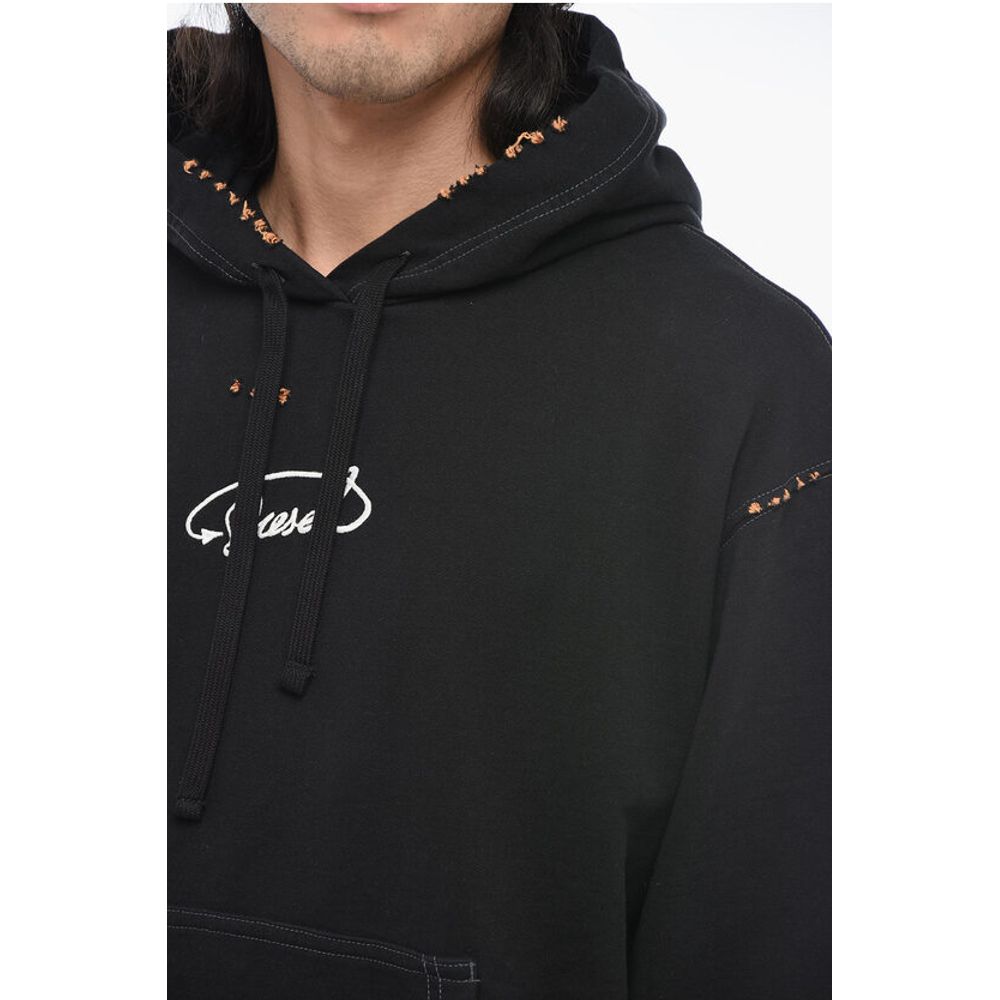 Diesel Distressed Effect S-MACS-L2 Hoodie With Embroidered Logo