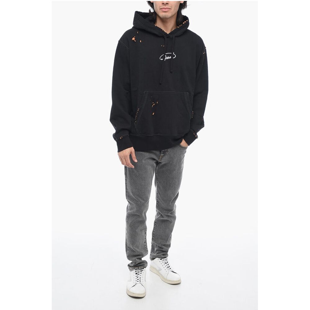 Diesel Distressed Effect S-MACS-L2 Hoodie With Embroidered Logo
