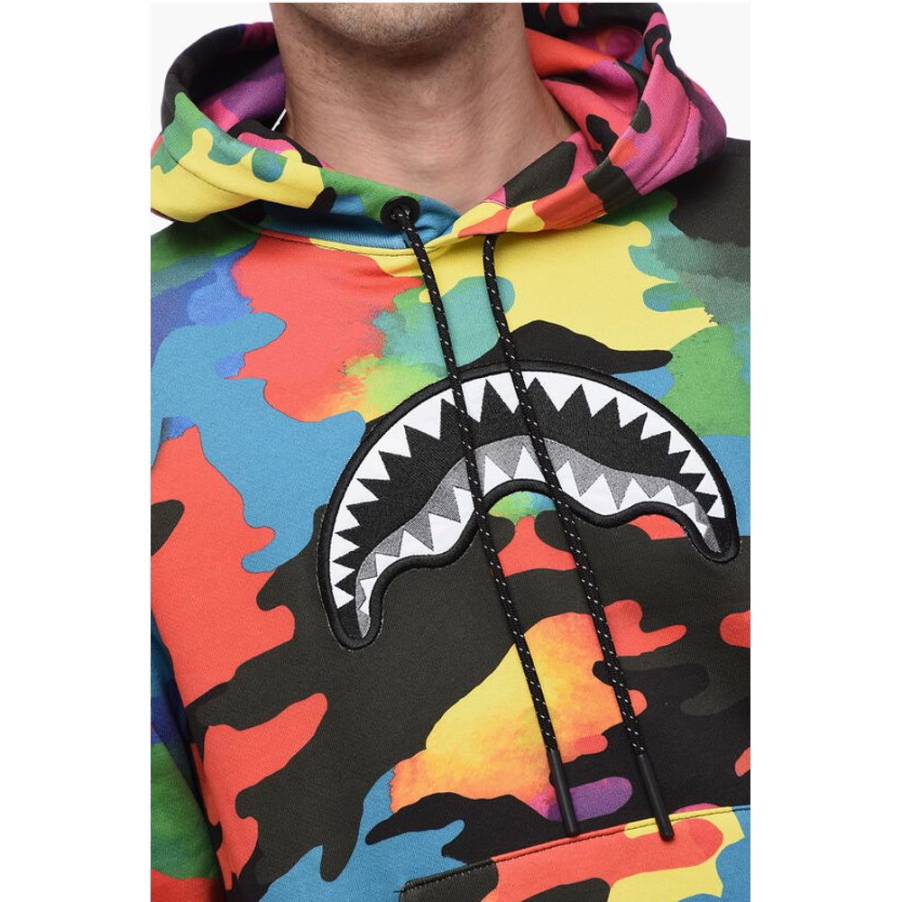 Sprayground Multicolored Hoodie Sweatshirt with Embroidered Logo
