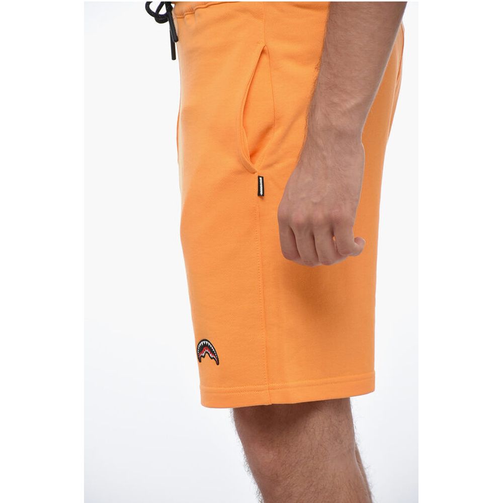 Sprayground Brushed Cotton Shorts with Embroidered Logo