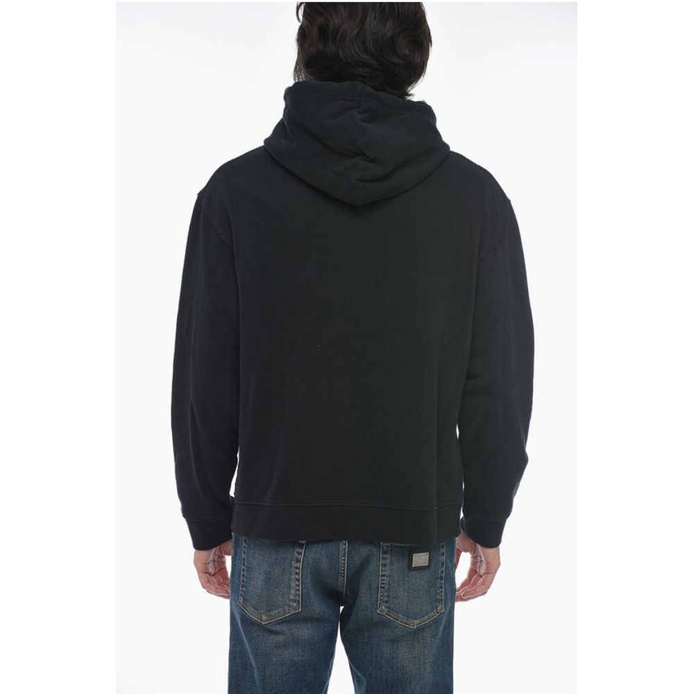 Raf Simons Logo Print Distressed Effect DESTROYED Hoodie
