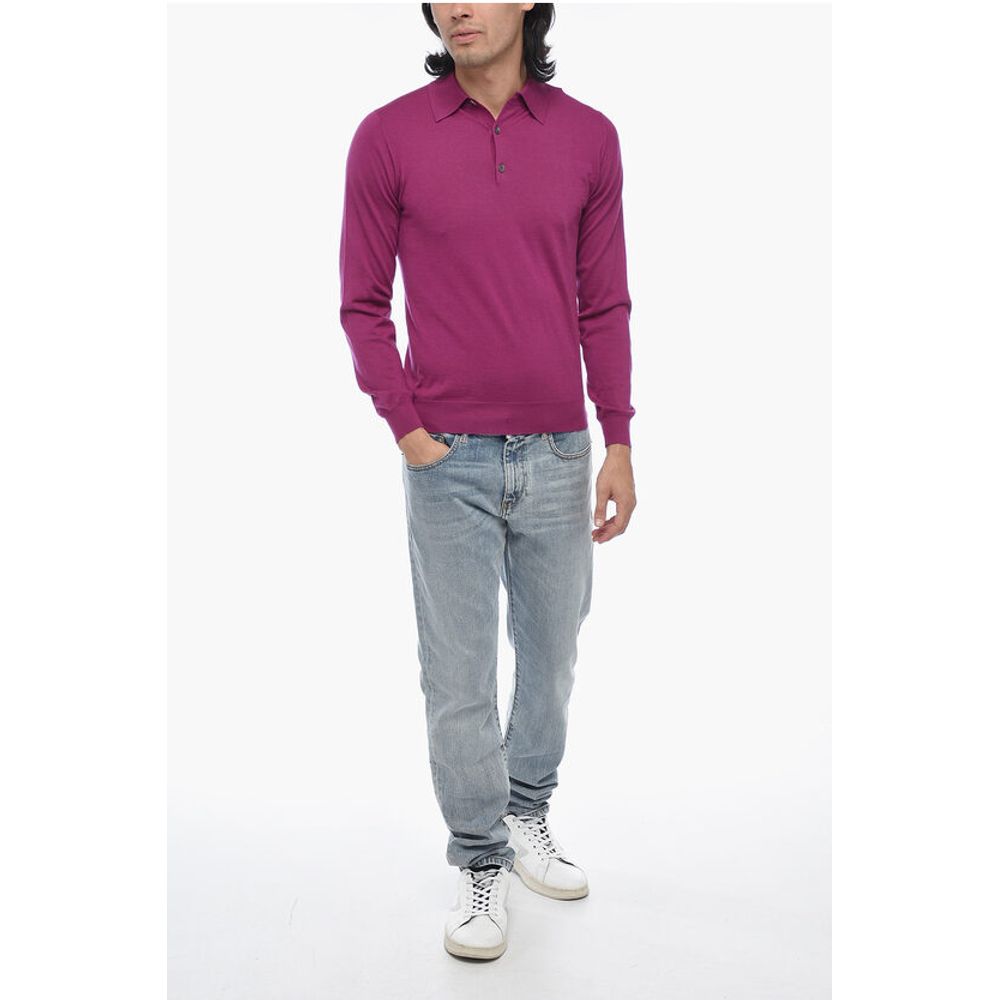 Corneliani Cashmere Blend Long Sleeved Polo