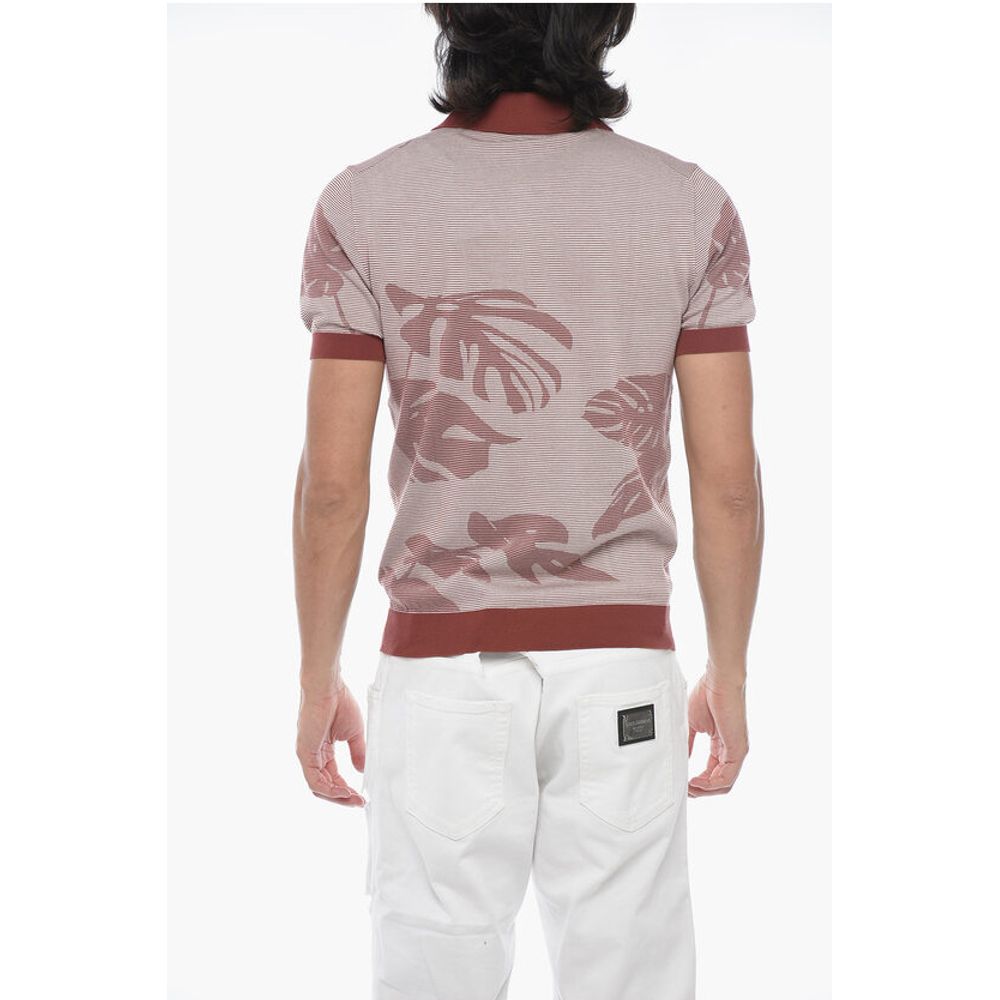 Corneliani Striped Short Sleeved Polo