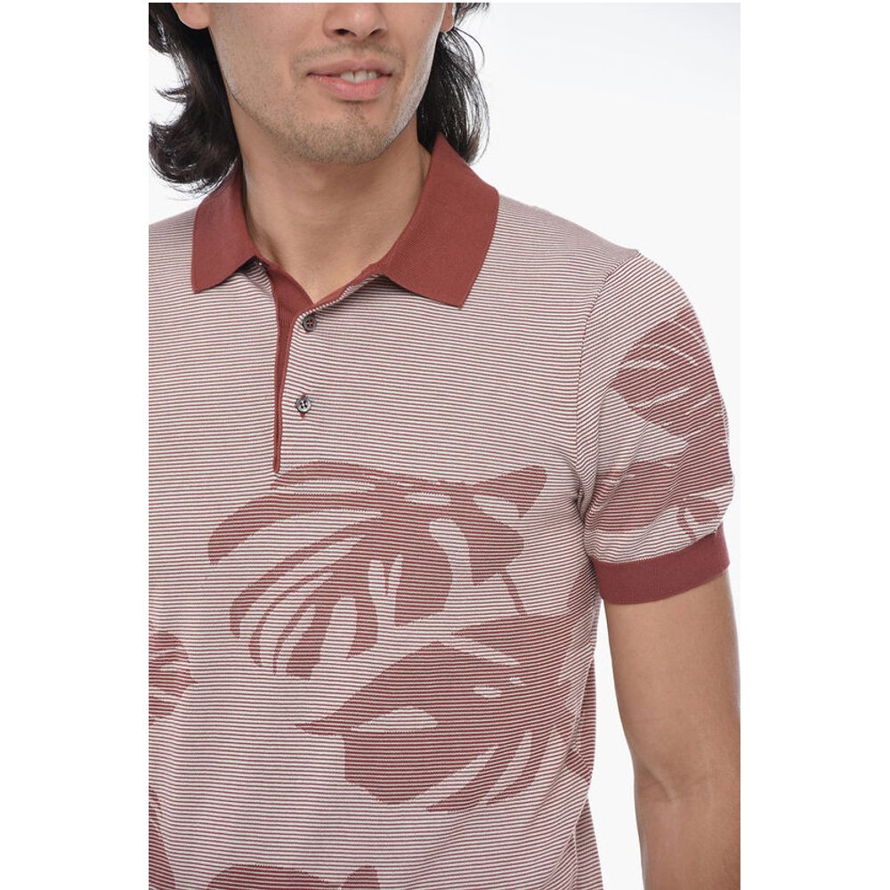 Corneliani Striped Short Sleeved Polo
