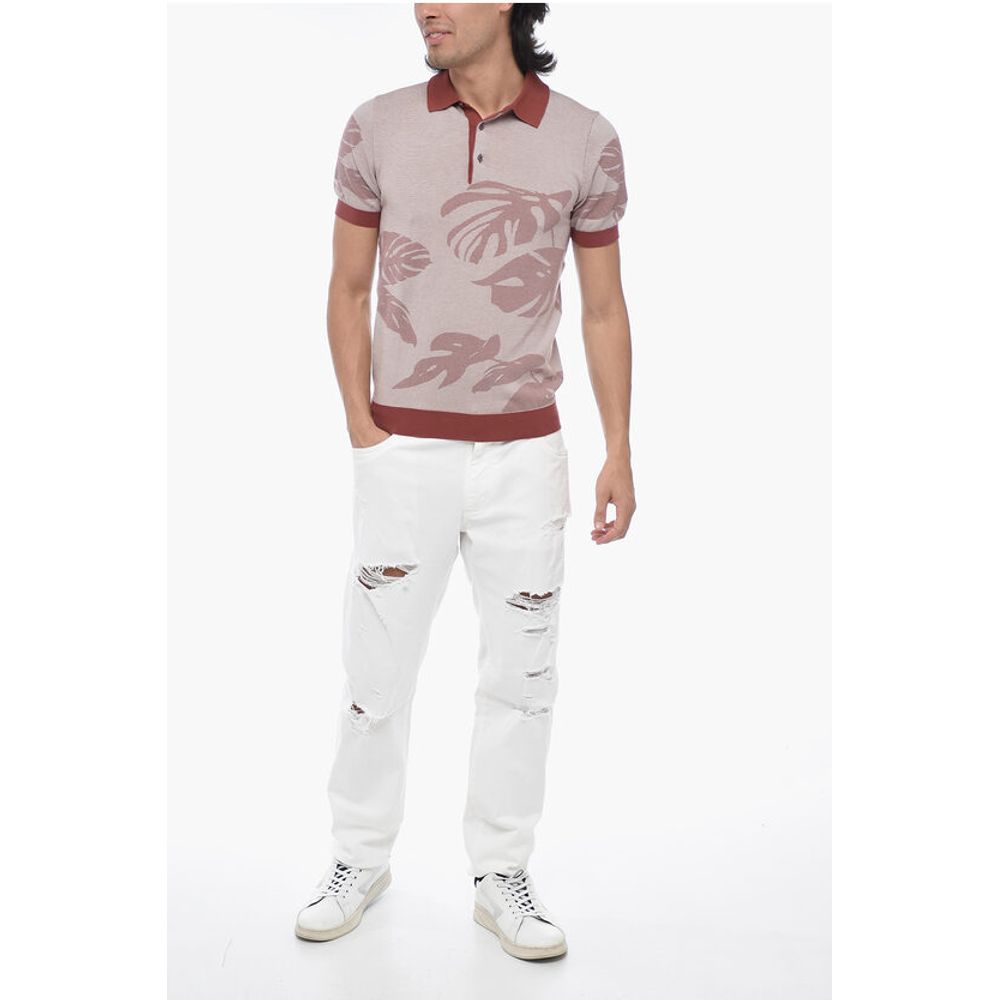 Corneliani Striped Short Sleeved Polo