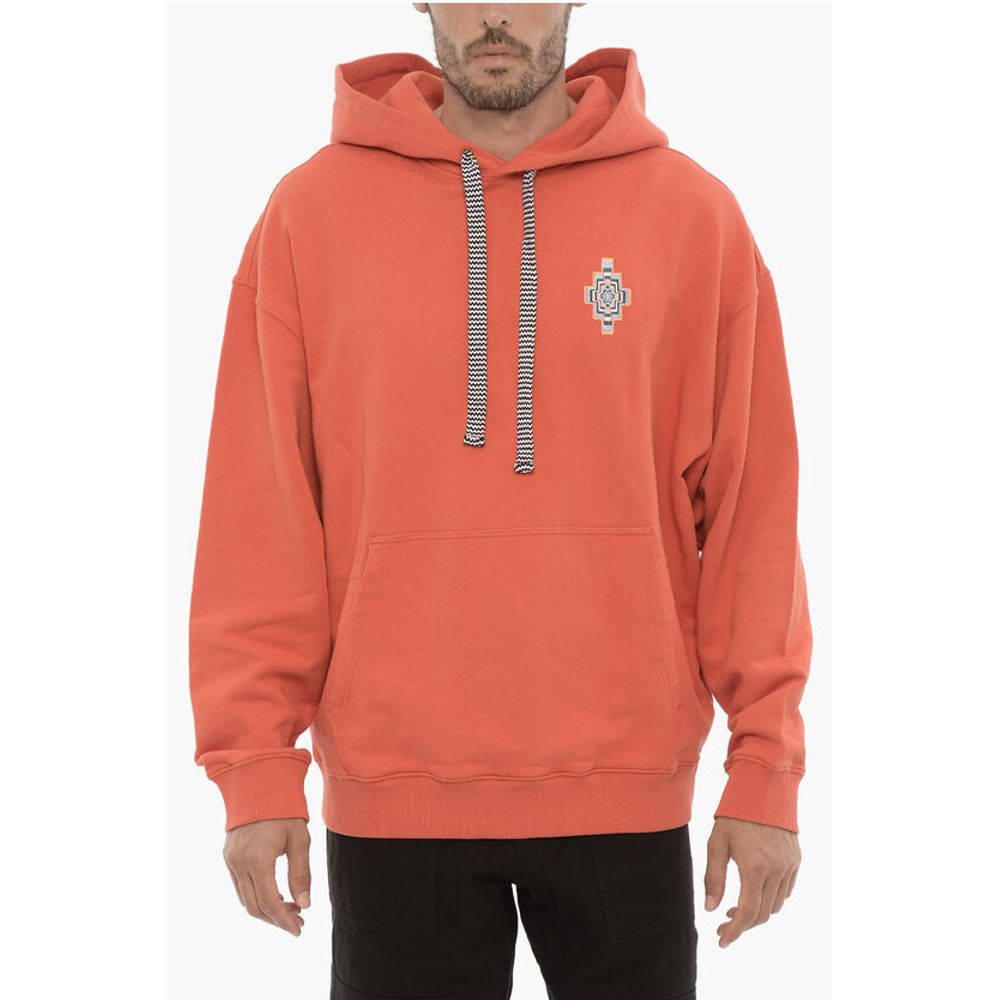 Marcelo Burlon Cotton OPTICAL CROSS Hoodie with Patch Pocket