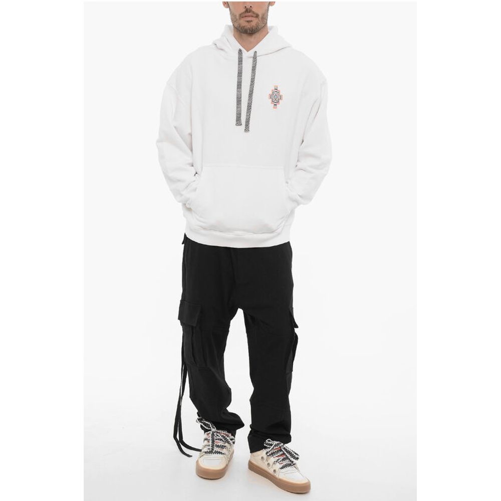 Marcelo Burlon Cotton OPTICAL CROSS Hoodie with Patch Pocket
