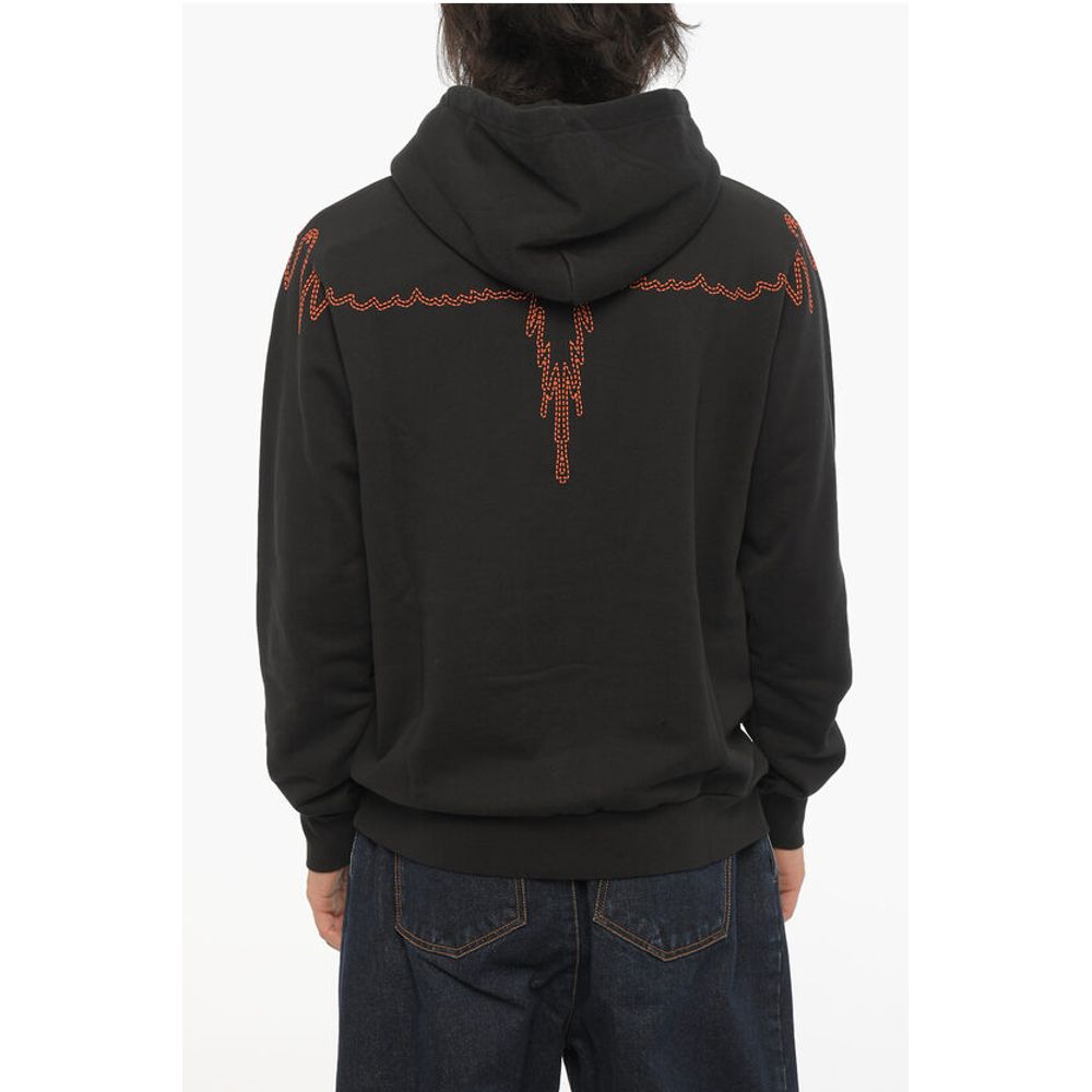 Marcelo Burlon Brushed Cotton STITCH WINGS Hoodie