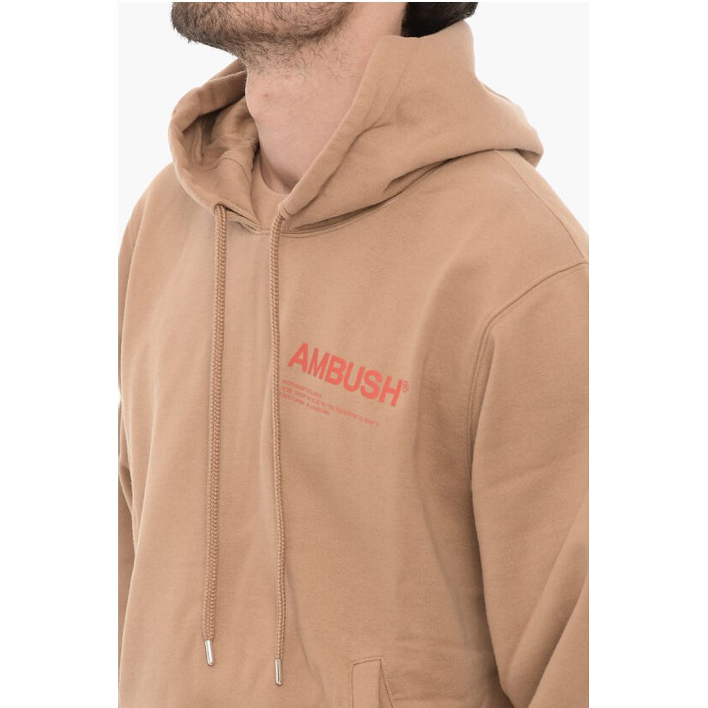 Ambush Fleeced Cotton Hoodie with Two pockets