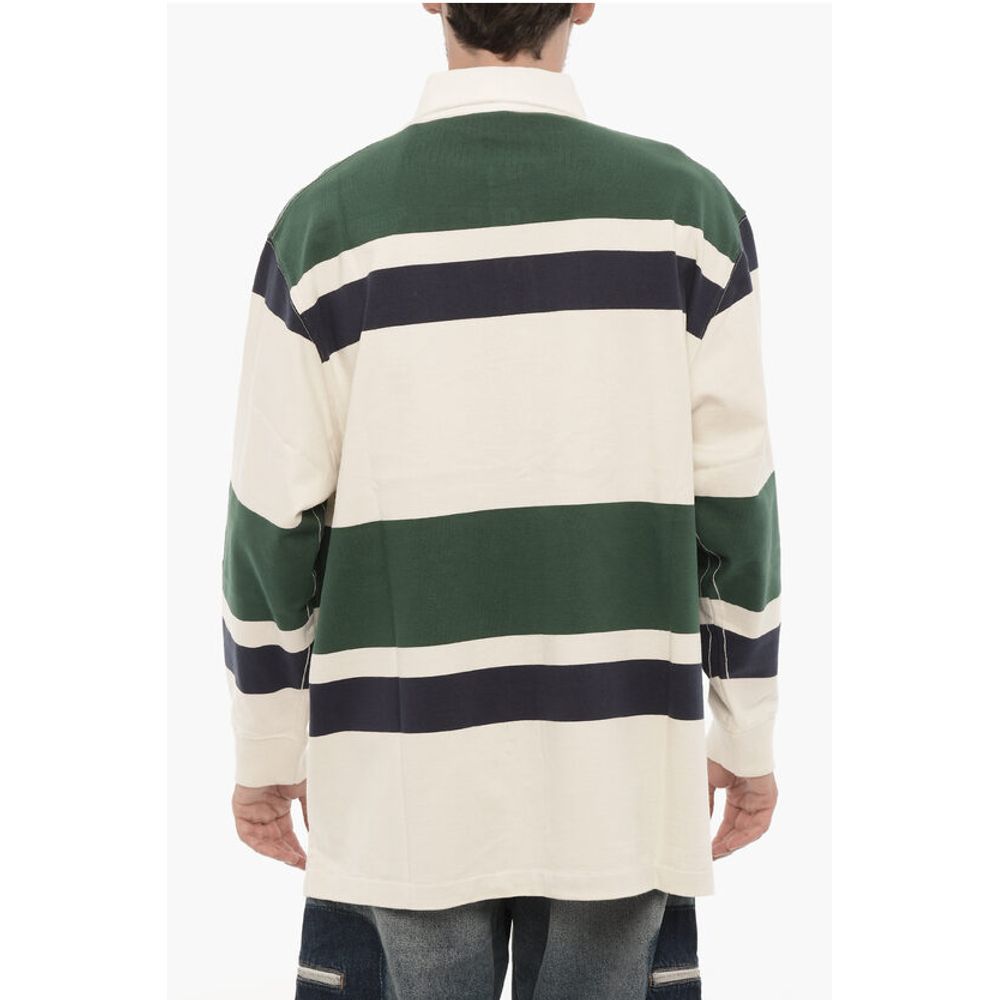 Palm Angels Striped 3-Buttons Polo Shirt