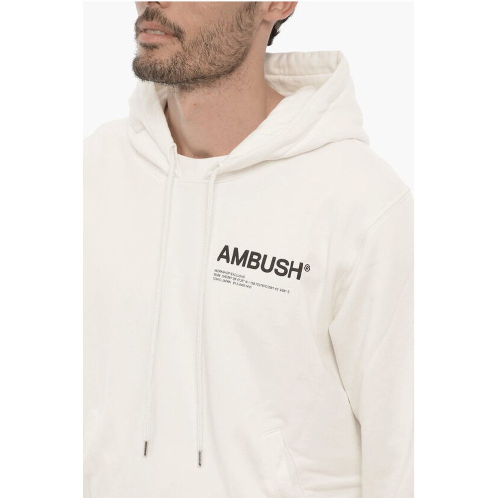 Ambush Solid Color Hoodie with Contrasting Logo