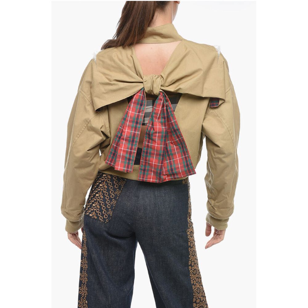Undercover Bare Back Cotton Bomber Jacket with Cut-outs