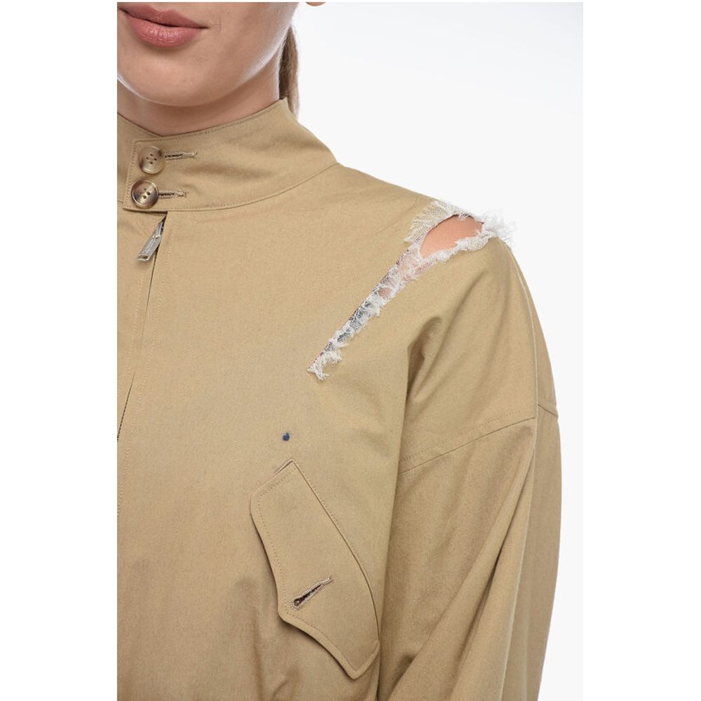 Undercover Bare Back Cotton Bomber Jacket with Cut-outs
