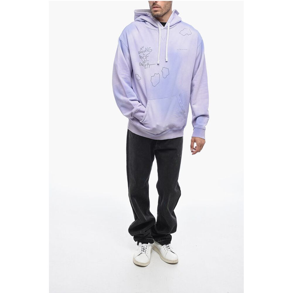 Objects IV Life Printed Faded Effect Hoodie