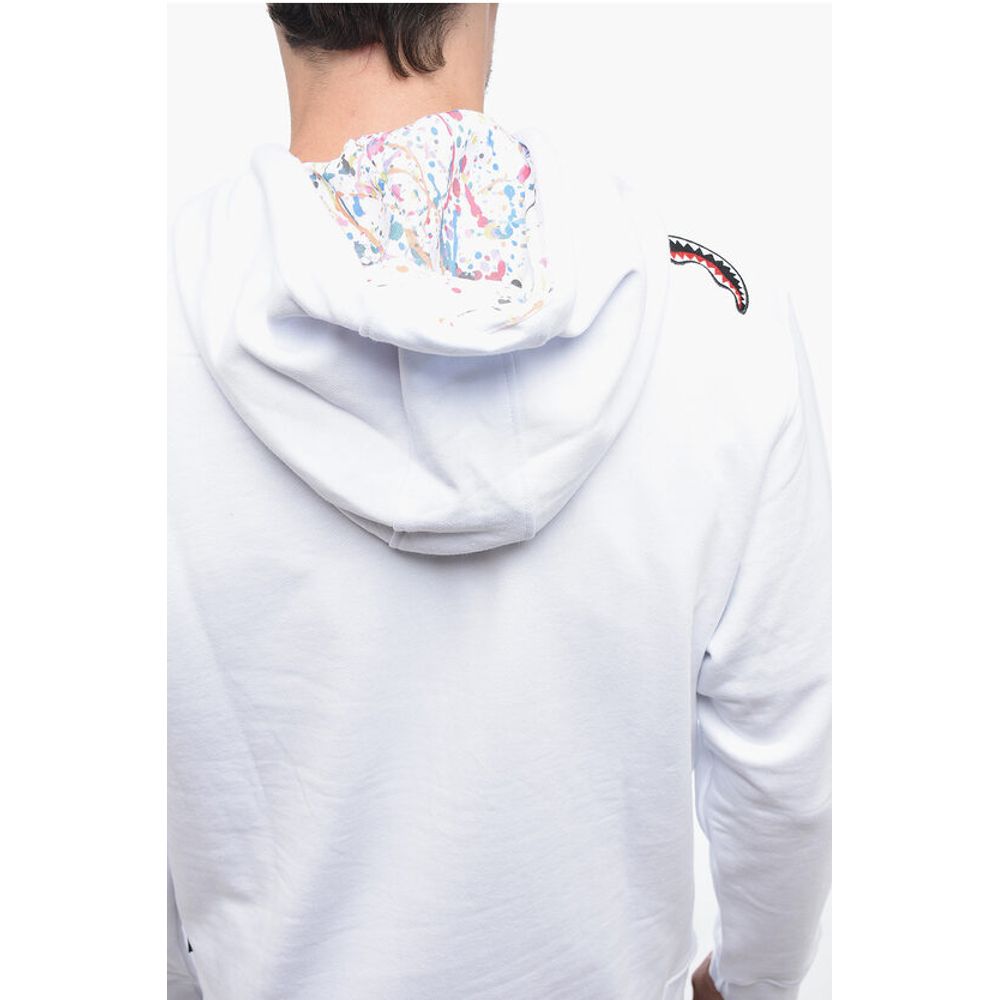 Sprayground Brushed Cotton Hoodie with Contrasting Print