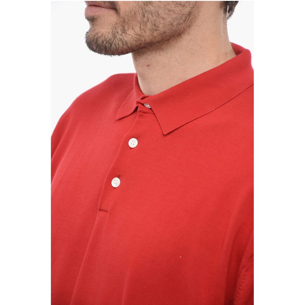 J.Press Long Sleeved Polo Shirt with Ribbed Hem