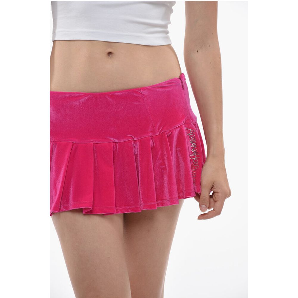 Adriana Hot Couture Pleated Chenille Miniskirt