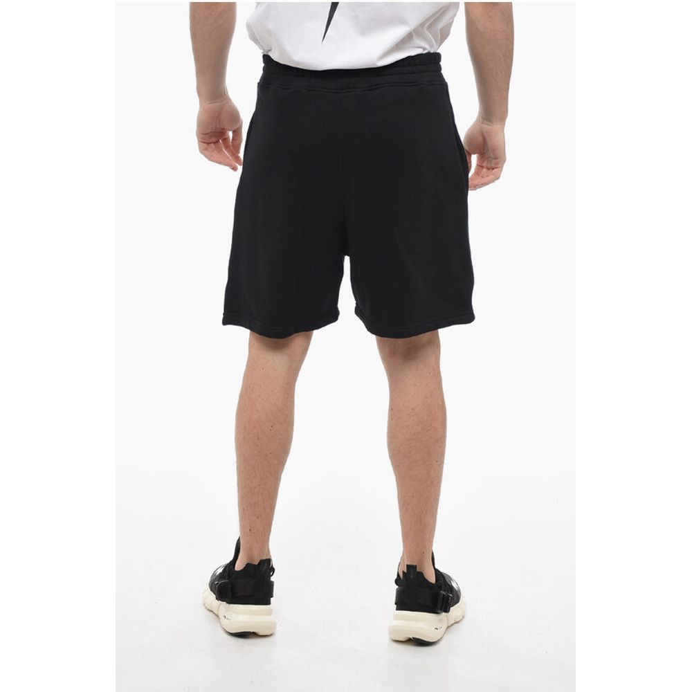 Neil Barrett Brushed Cotton Shorts with Embroidered Logo