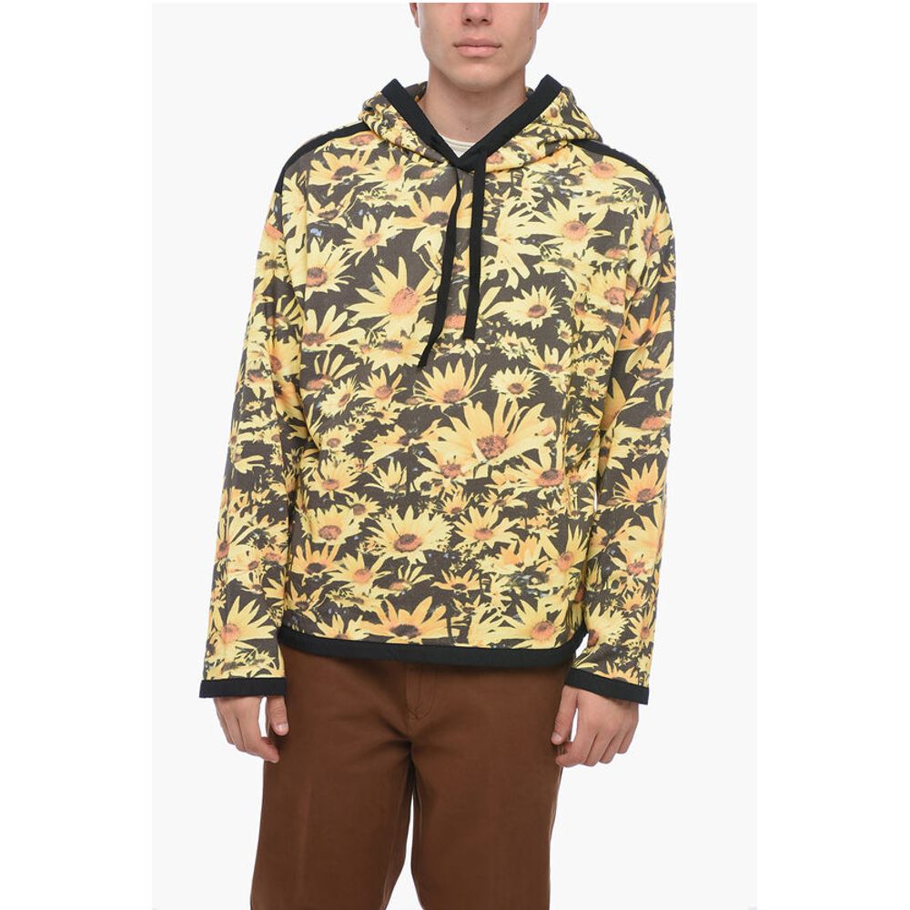 Jil Sander Brushed Cotton FLOWER FIELD Hoodie