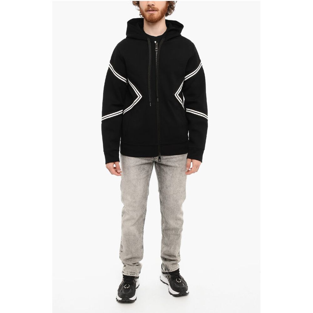 Neil Barrett Neoprene Slim Fit Sweatshirt with Zip Closure