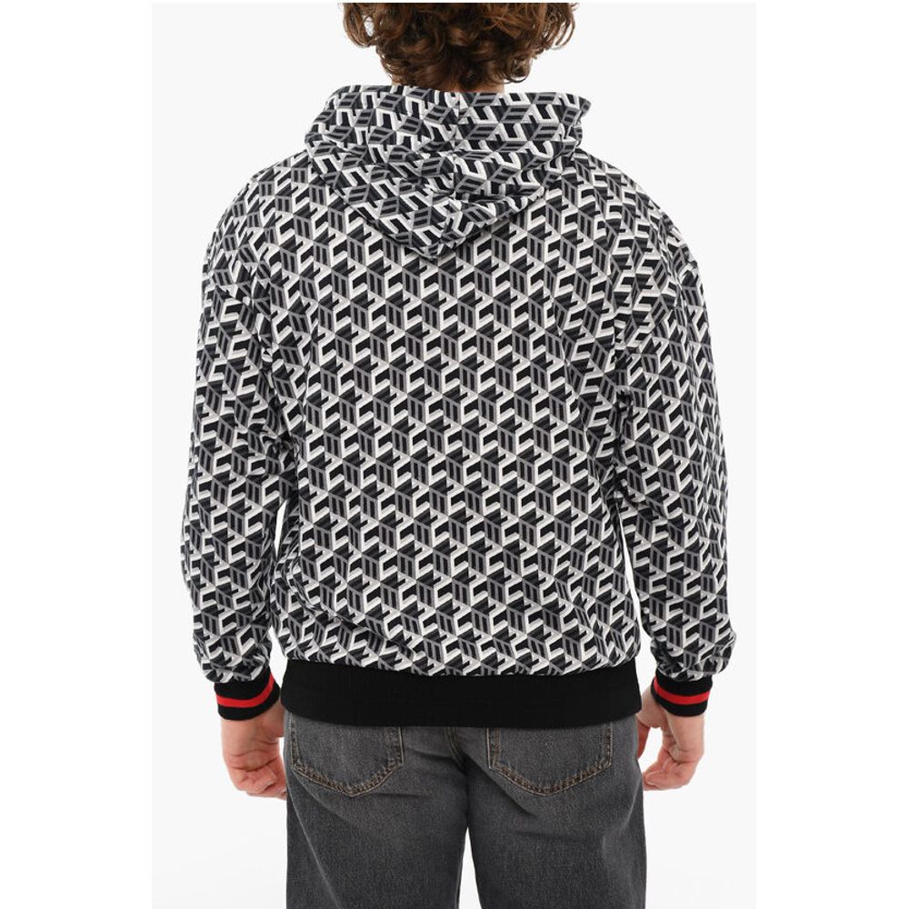 MCM Embroidered Logo Printed Brushed Cotton Hoodie