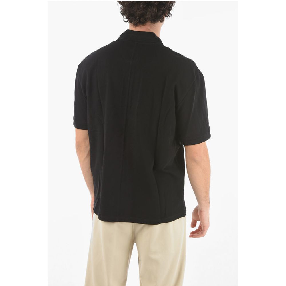 Neil Barrett Loose Fit FLAG BOLT Polo with Printed Logo