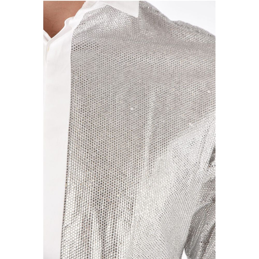 Philipp Plein DIAMOND CUT Jewel Shirt with Spread Collar