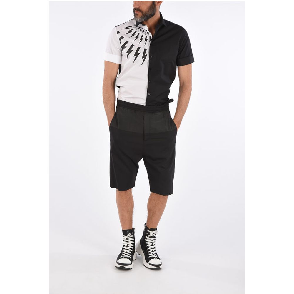 Neil Barrett Drawstring Dropped Crotch Fit Shorts