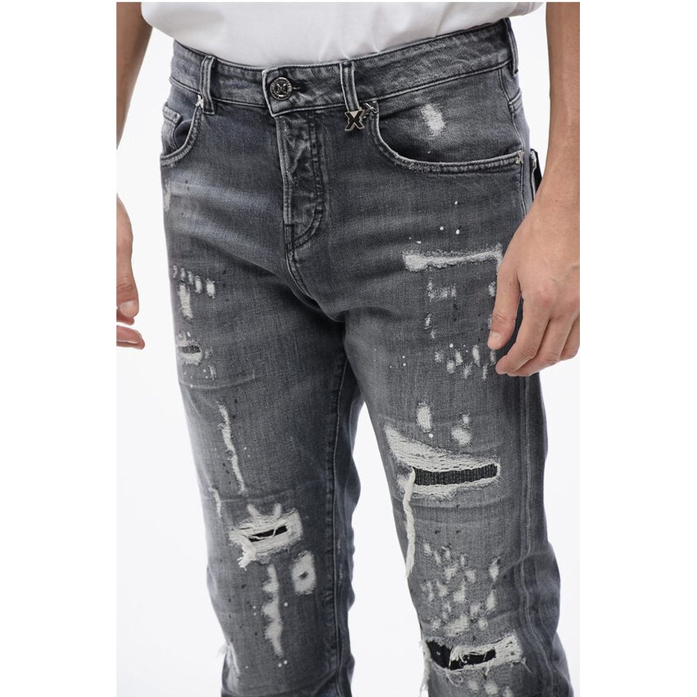 John Richmond Distressed Effect SKY Skinny Fit Jeans 16 cm