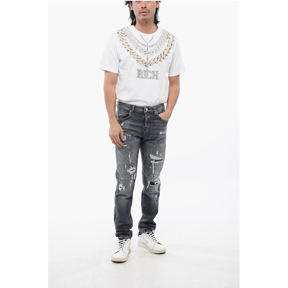 John Richmond Distressed Effect SKY Skinny Fit Jeans 16 cm