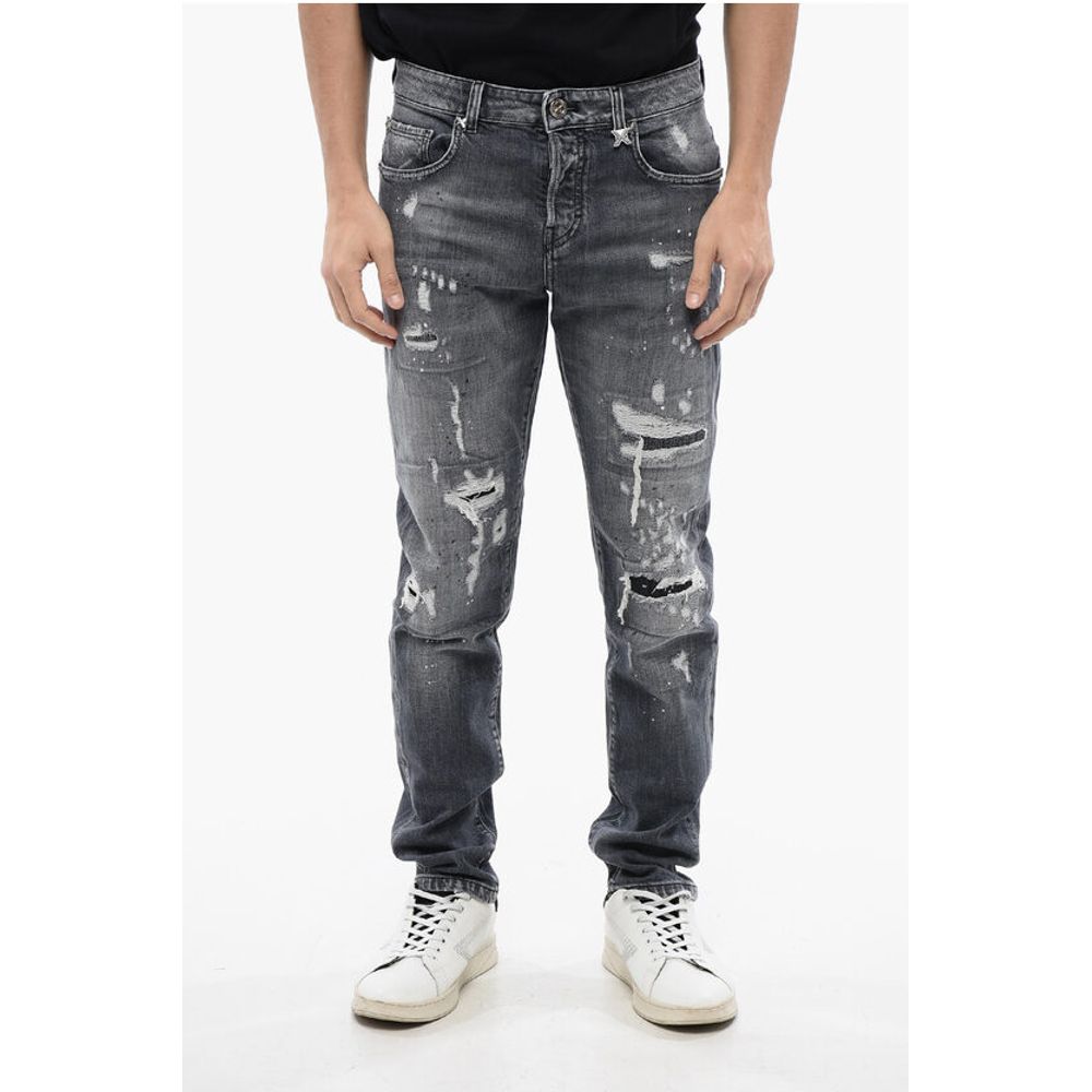 John Richmond Distressed Effect SKY Skinny Fit Jeans 16 cm