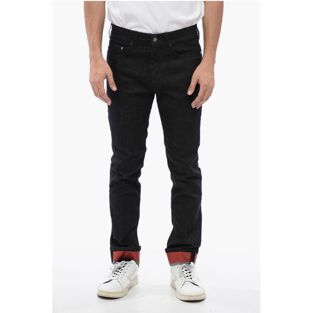 Neil Barrett Skinny Fit Denims with Coated Cotton Cuffs 15cm