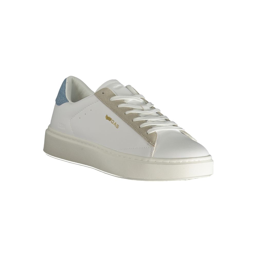 Gas White Polyester Men Sneaker