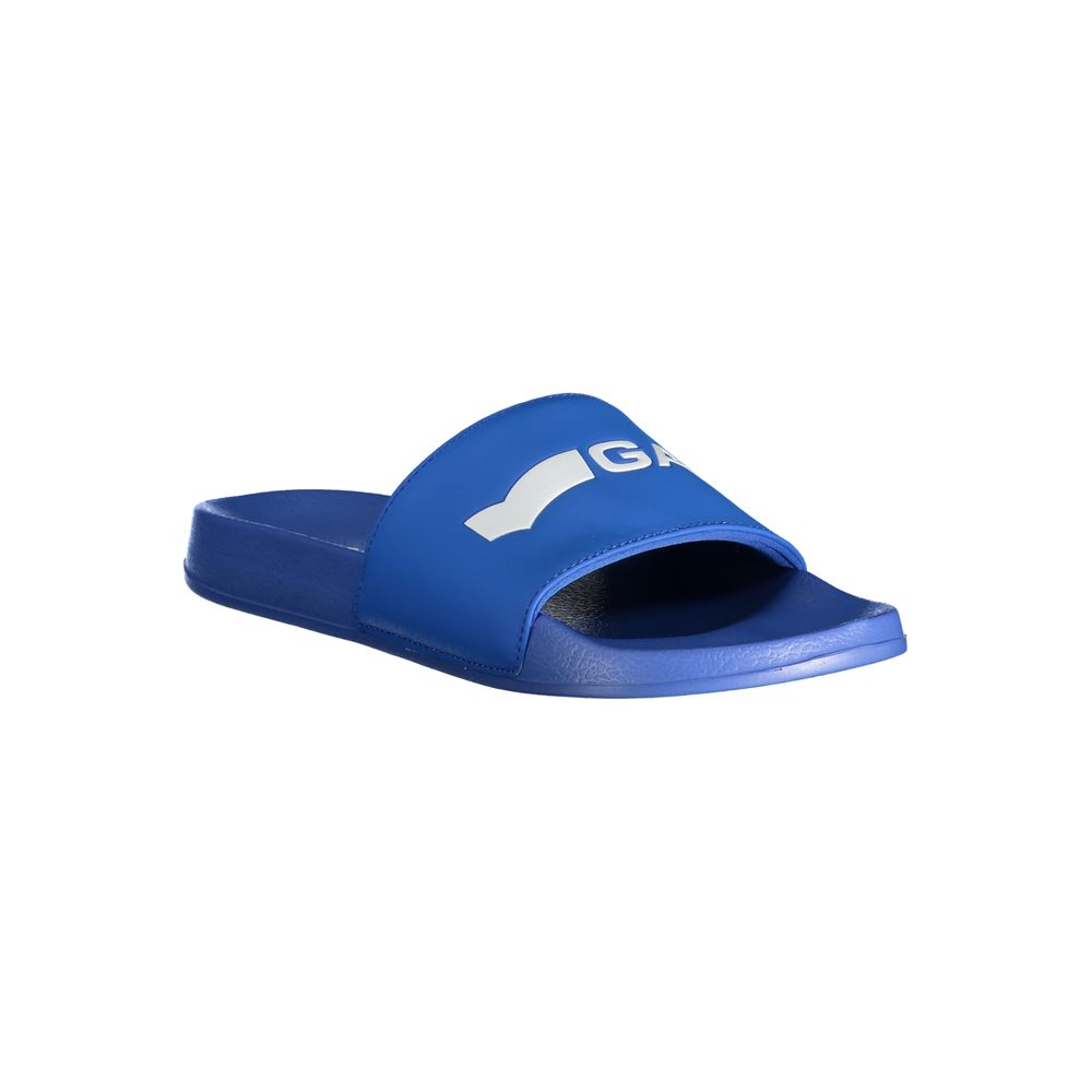 Gas Blue Polyester Men Sandal