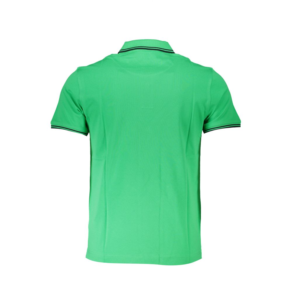 Harmont & Blaine Chic Zeleni bombažni polo s kontrastnimi detajli