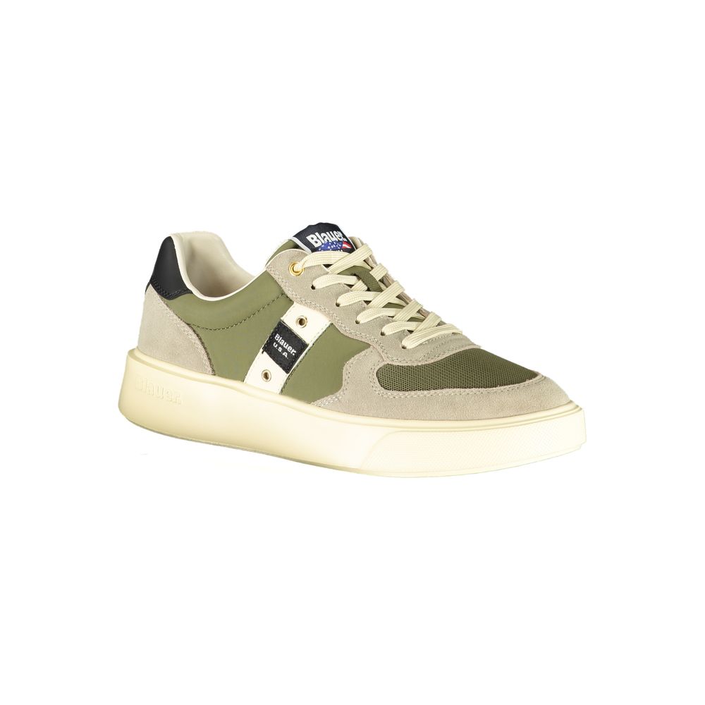 Blauer Zelena usnje moški Sneaker