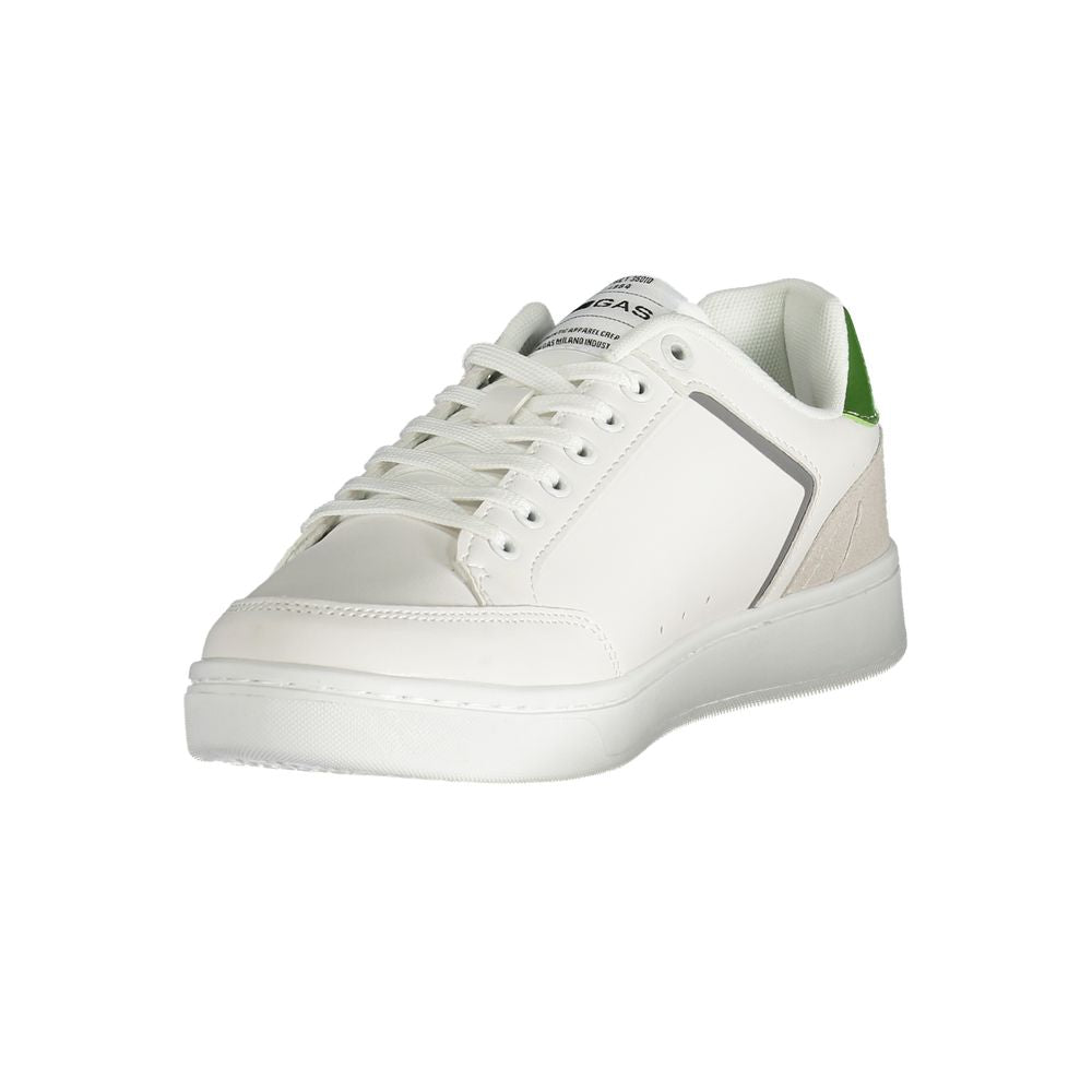 Gas White Polyester Men Sneaker