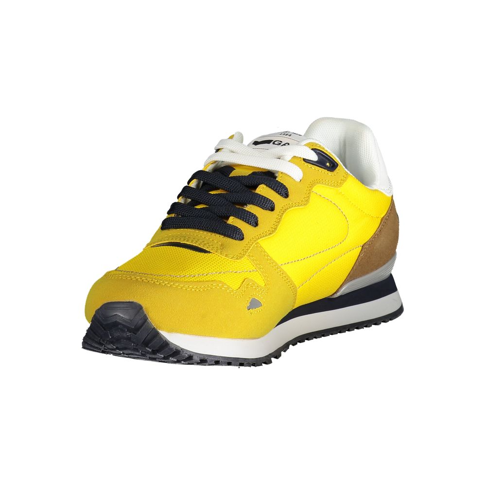 Gas Yellow Polyester Men Sneaker