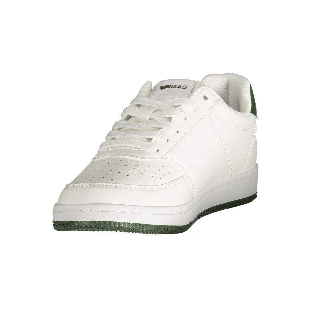 Gas White Polyester Men Sneaker