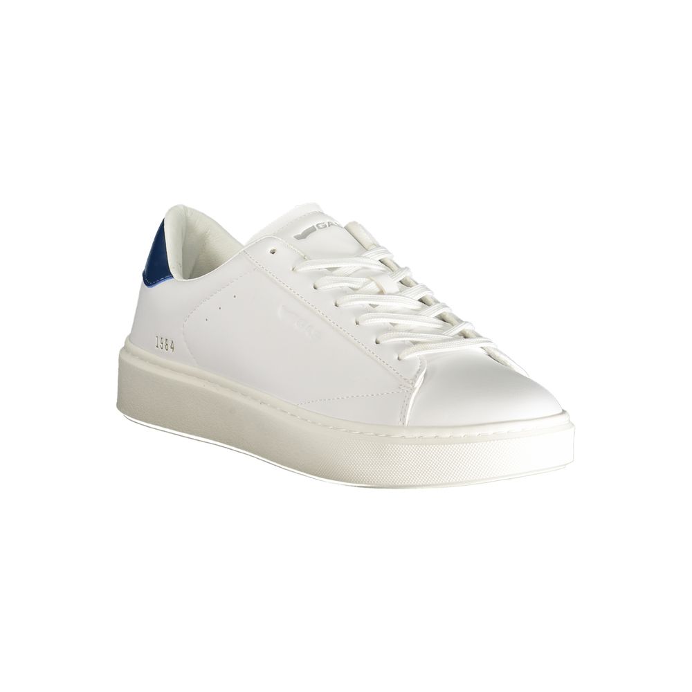 Gas White Polyester Men Sneaker
