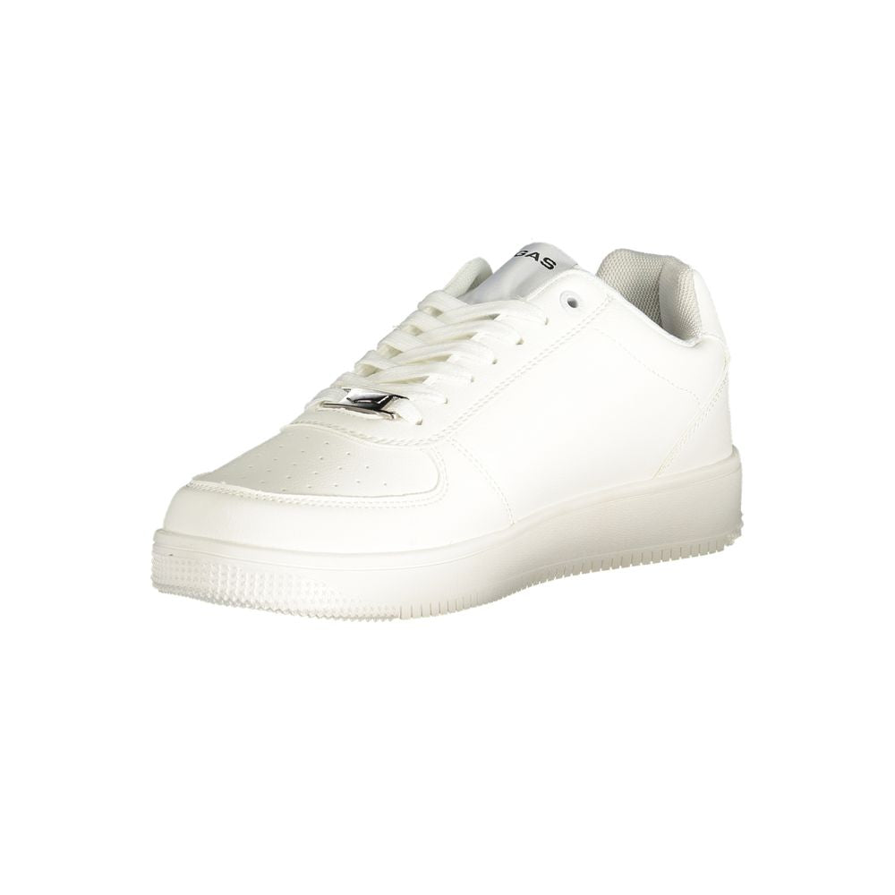 Gas White Polyester Men Sneaker