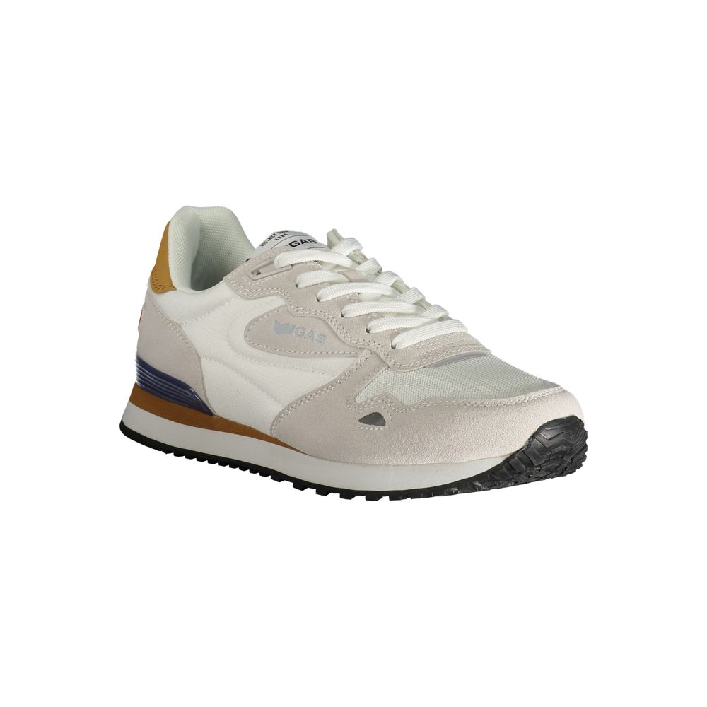 Gas White Polyester Men Sneaker