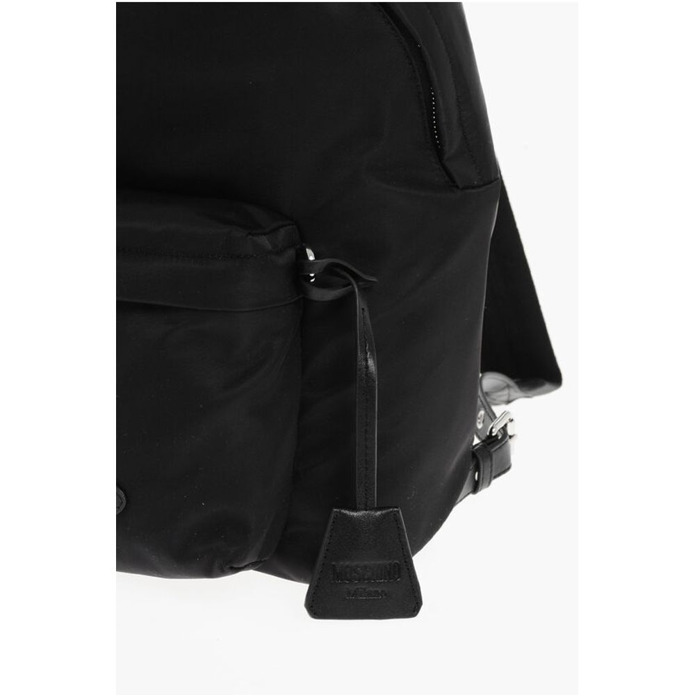 Moschino Nylon Backpack with Logoed Outer Pocket