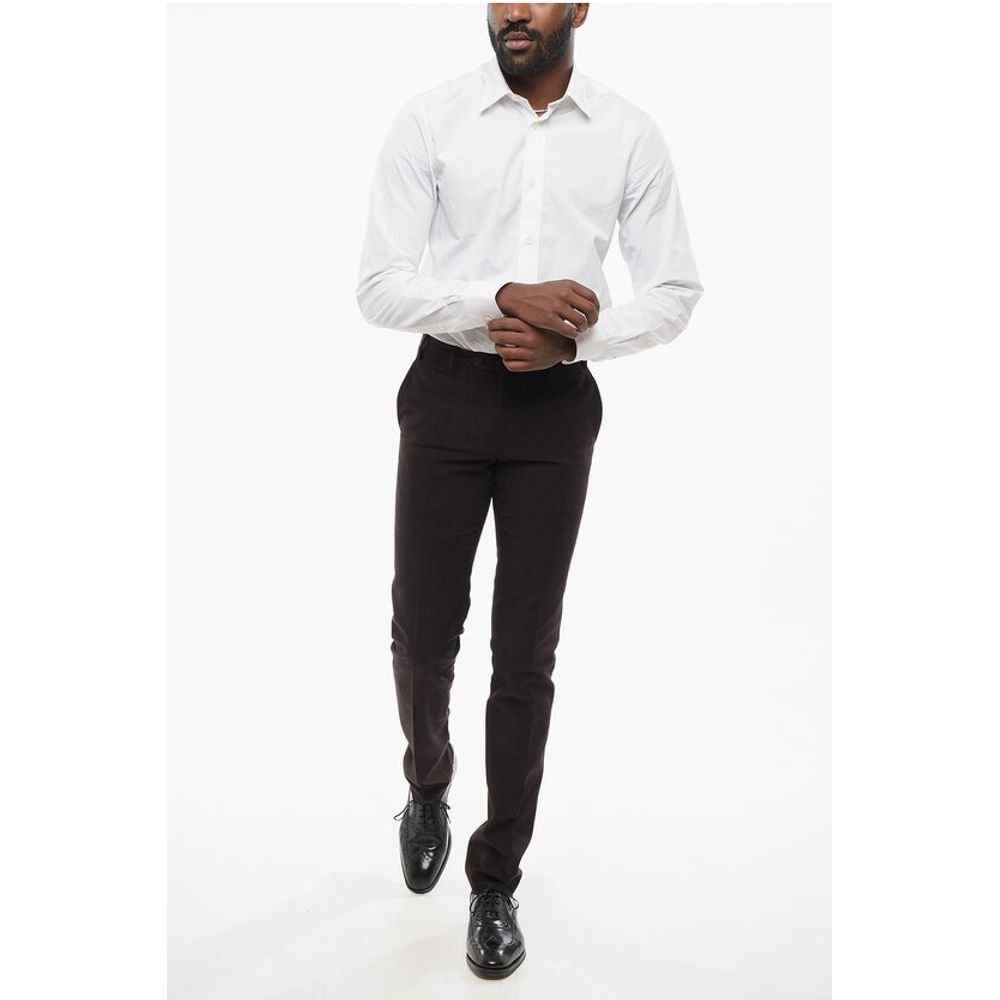 Corneliani Twill Cotton Chinos Pants with Belt Loops