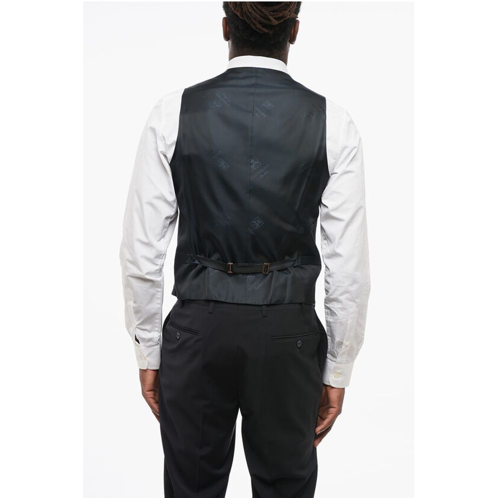 Corneliani Blended Silk vest with Slit Pocket