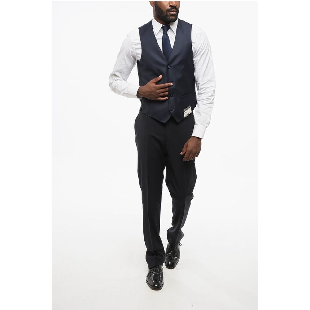 Corneliani Blended Silk vest with Slit Pocket