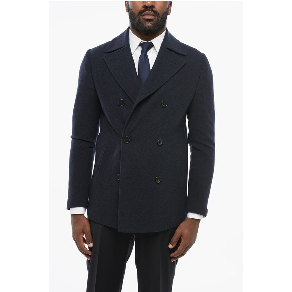 Corneliani Woven Wool Unlined Pea-Coat Jacket