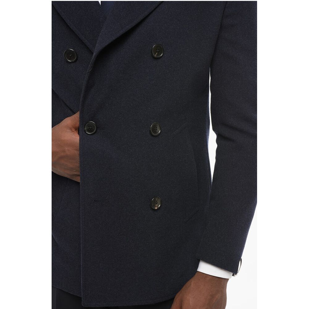 Corneliani Woven Wool Unlined Pea-Coat Jacket