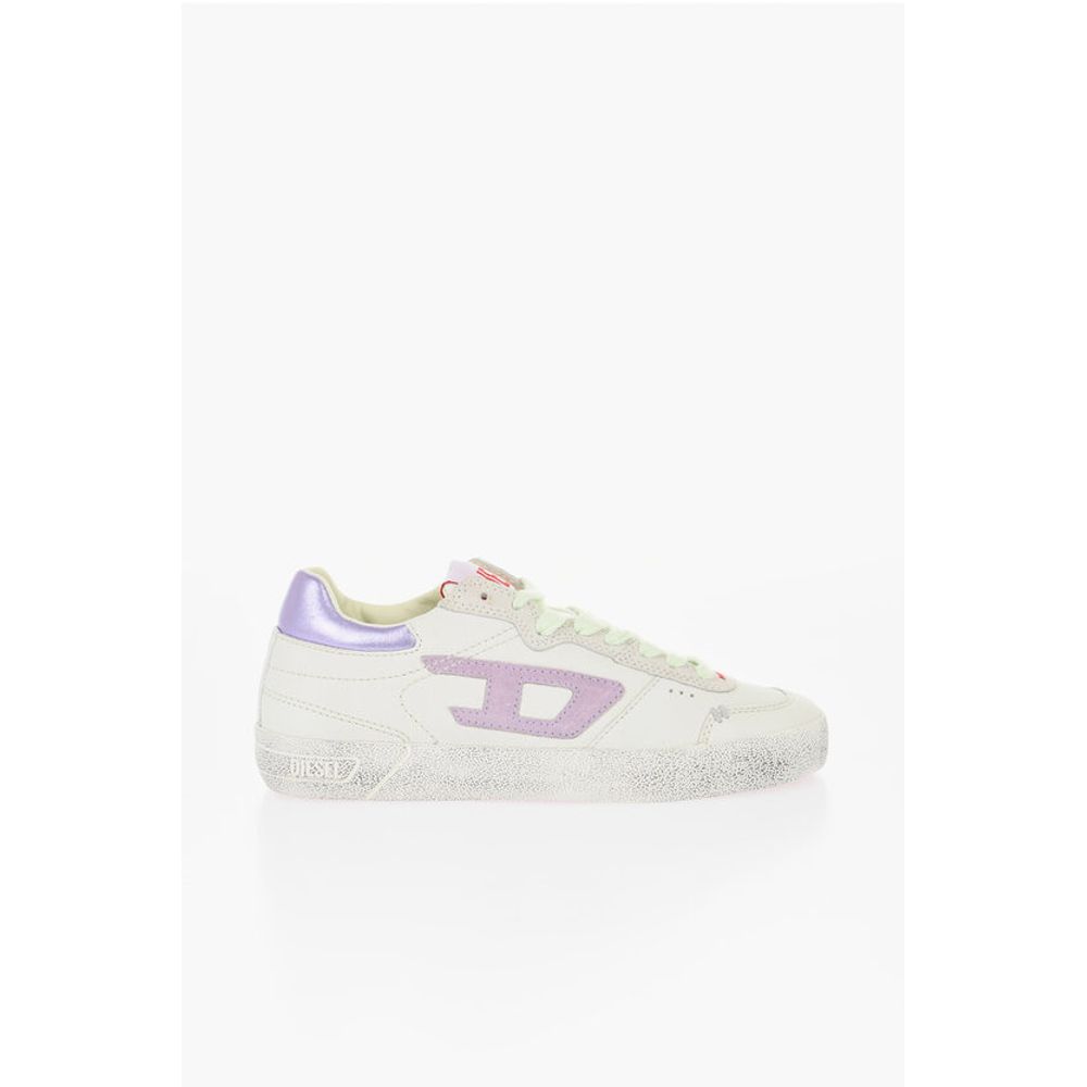 Diesel Leather S-LEROJI Low Top Sneakers with Contrasting Details