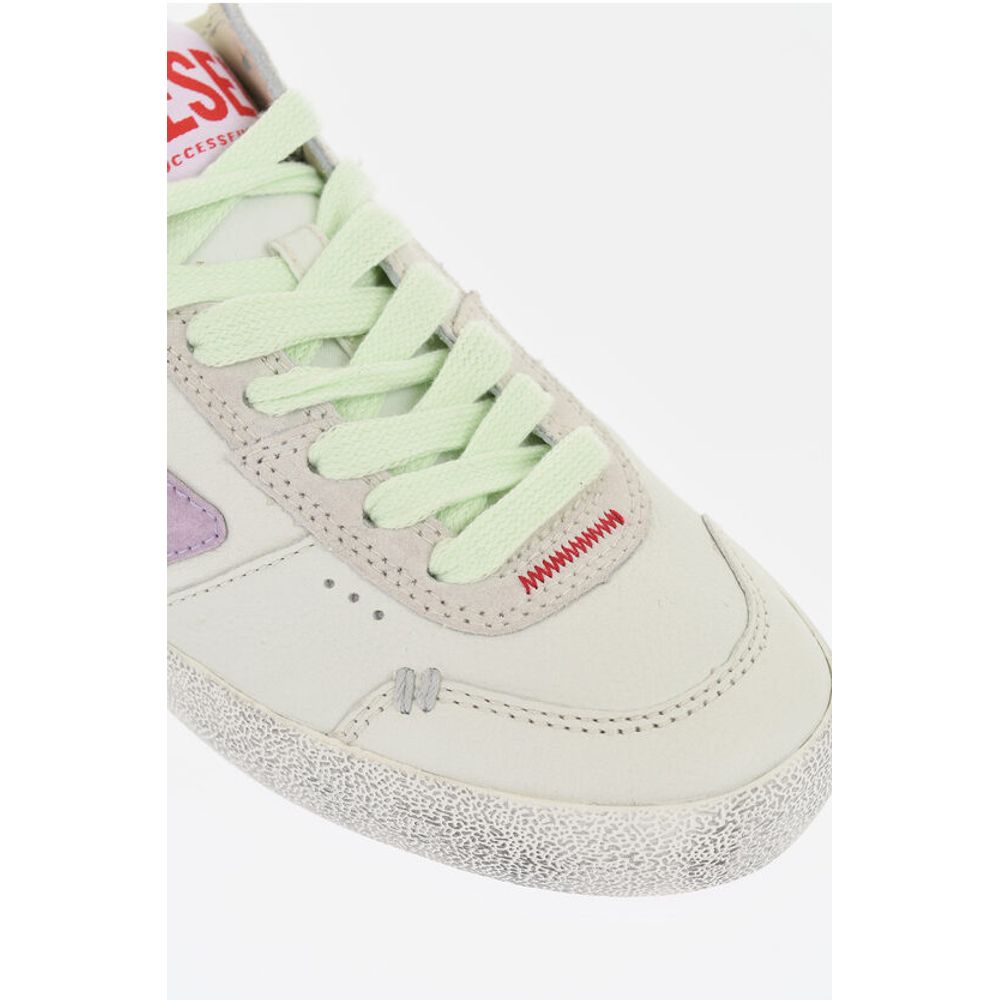 Diesel Leather S-LEROJI Low Top Sneakers with Contrasting Details